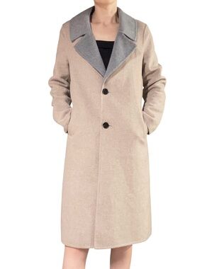 Belle & Bloom | Wool Blend Button Front Longline Jacket